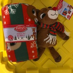 Blanket and Plush Set - Green and Brown